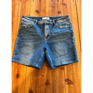 Vervet Distressed Denim Shorts Medium Wash Blue Size 31